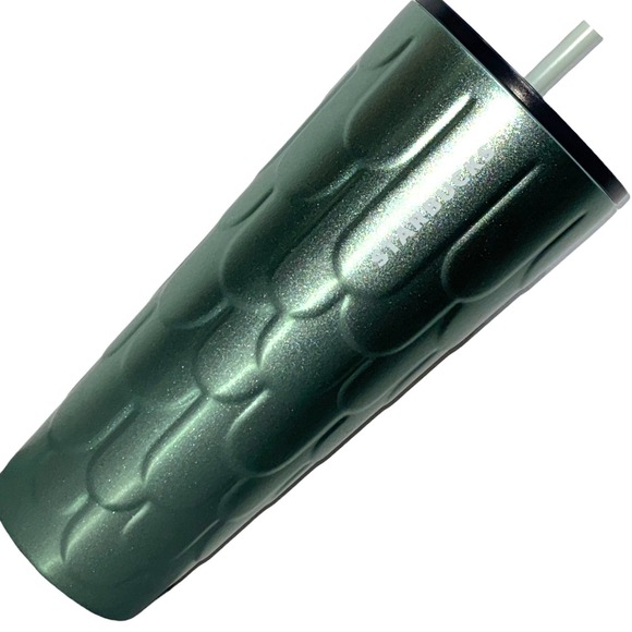 *new* Starbucks Mermaid Siren Tail Stainless Steel Cold Cup Green Tumbler 24oz - Picture 5 of 6